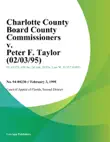 Charlotte County Board County Commissioners v. Peter F. Taylor synopsis, comments
