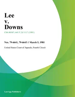 lee v. downs book cover image