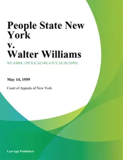 people state new york v. walter williams book cover image