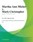 Martha Ann Michel v. Mark Christopher synopsis, comments