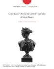 Guest Editor's Foreword (Alfred Tennyson) (Critical Essay) sinopsis y comentarios