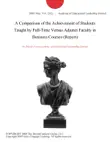 A Comparison of the Achievement of Students Taught by Full-Time Versus Adjunct Faculty in Business Courses (Report) sinopsis y comentarios
