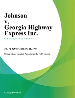 johnson v. georgia highway express inc. book cover image
