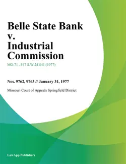 belle state bank v. industrial commission imagen de la portada del libro