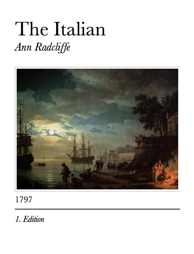 the italian radcliffe novel