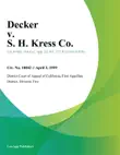 Decker v. S. H. Kress Co. synopsis, comments