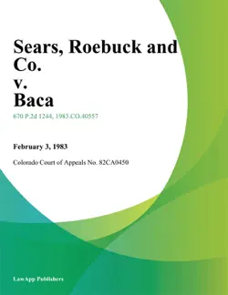 sears, roebuck and co. v. baca book cover image