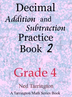 decimal addition and subtraction practice book 2, grade 4 book cover image