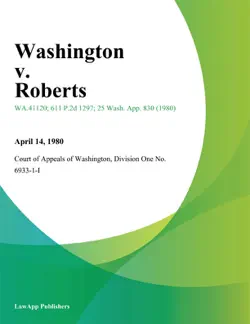washington v. roberts book cover image