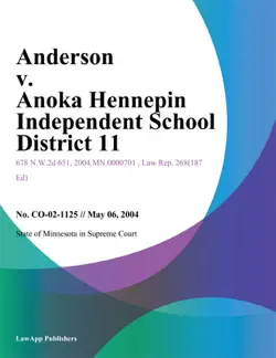 anderson v. anoka hennepin independent school district 11 book cover image