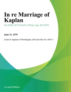 in re marriage of kaplan book cover image
