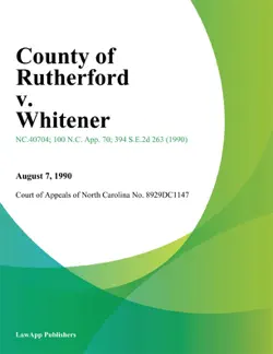 county of rutherford v. whitener imagen de la portada del libro