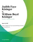 Judith Faye Kisinger v. William Boyd Kisinger synopsis, comments
