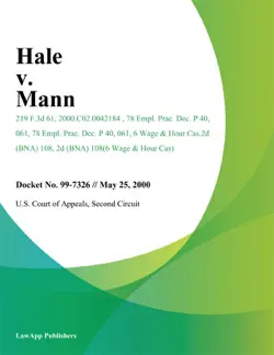 hale v. mann book cover image