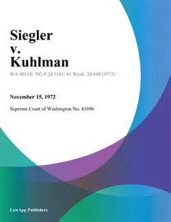 siegler v. kuhlman imagen de la portada del libro