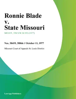 ronnie blade v. state missouri book cover image