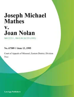 joseph michael mathes v. joan nolan book cover image
