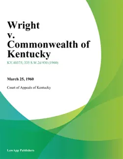 wright v. commonwealth of kentucky imagen de la portada del libro