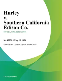 hurley v. southern california edison co. imagen de la portada del libro