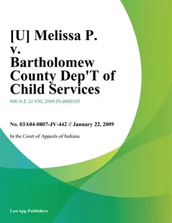 melissa p. v. bartholomew county dept of child services book cover image
