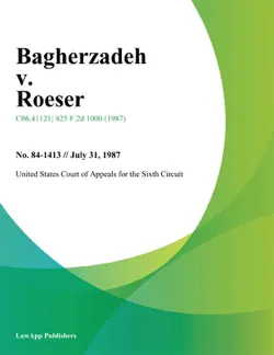 bagherzadeh v. roeser imagen de la portada del libro
