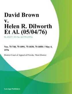 david brown v. helen r. dilworth et al. book cover image
