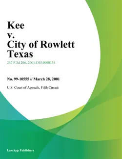 kee v. city of rowlett texas imagen de la portada del libro