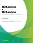 Richardson v. Richardson synopsis, comments