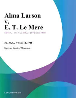 alma larson v. e. t. le mere book cover image