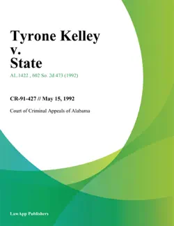 tyrone kelley v. state book cover image