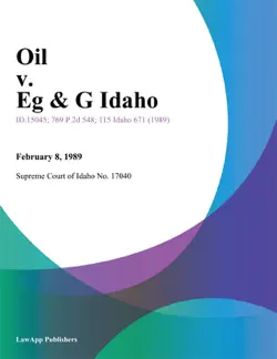 oil v. eg & g idaho book cover image