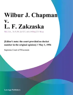 wilbur j. chapman v. l. f. zakzaska book cover image