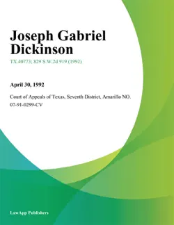 joseph gabriel dickinson book cover image