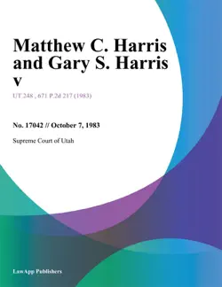 matthew c. harris and gary s. harris v. book cover image