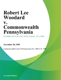 robert lee woodard v. commonwealth pennsylvania book cover image