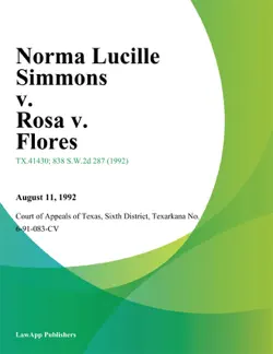 norma lucille simmons v. rosa v. flores book cover image