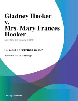 gladney hooker v. mrs. mary frances hooker book cover image