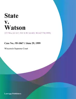 state v. watson book cover image