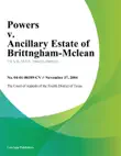 Powers v. Ancillary Estate of Brittngham-Mclean sinopsis y comentarios