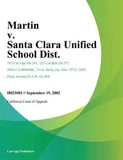 martin v. santa clara unified school dist. book cover image