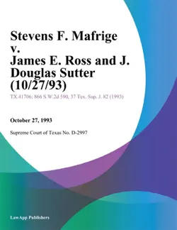stevens f. mafrige v. james e. ross and j. douglas sutter book cover image