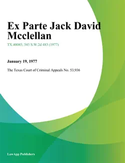 ex parte jack david mcclellan book cover image