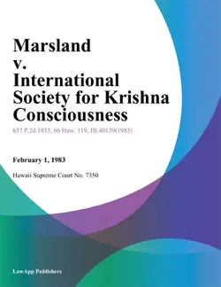 marsland v. international society for krishna consciousness book cover image
