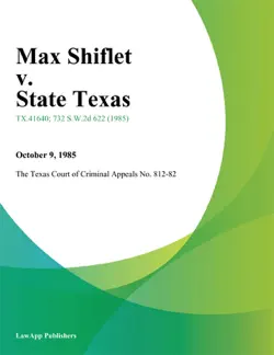 max shiflet v. state texas book cover image