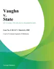 Vaughn v. State synopsis, comments