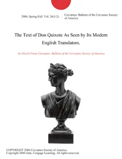 the text of don quixote as seen by its modern english translators. imagen de la portada del libro