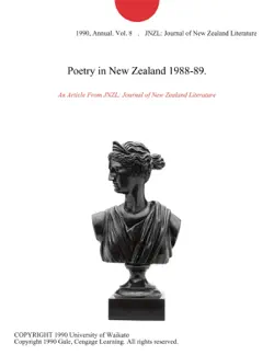 poetry in new zealand 1988-89. imagen de la portada del libro