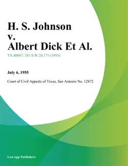 h. s. johnson v. albert dick et al. book cover image