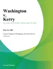 Washington v. Kerry sinopsis y comentarios