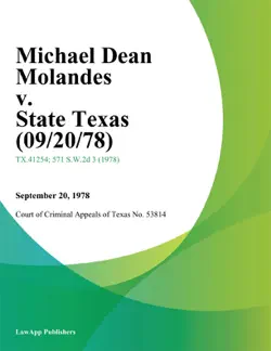 michael dean molandes v. state texas book cover image